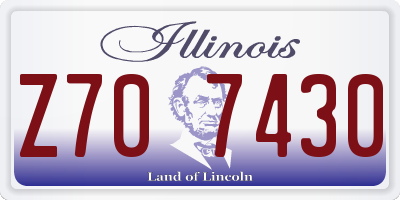 IL license plate Z707430