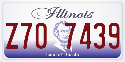 IL license plate Z707439