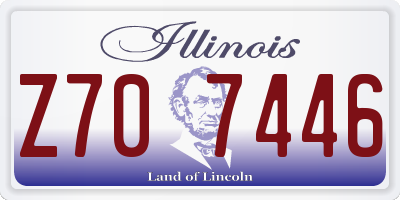 IL license plate Z707446