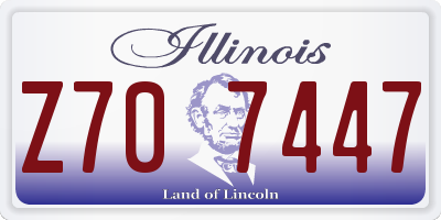 IL license plate Z707447
