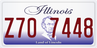 IL license plate Z707448