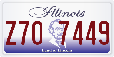 IL license plate Z707449