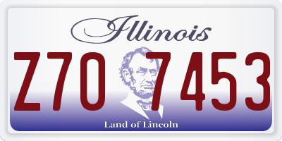 IL license plate Z707453