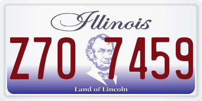 IL license plate Z707459
