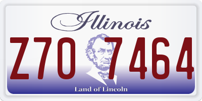IL license plate Z707464