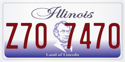 IL license plate Z707470