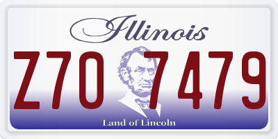IL license plate Z707479