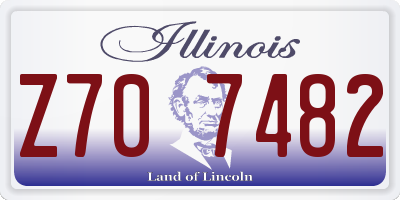 IL license plate Z707482