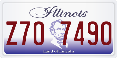 IL license plate Z707490