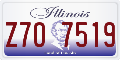 IL license plate Z707519