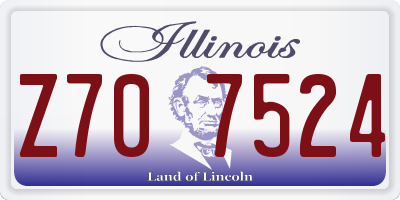 IL license plate Z707524
