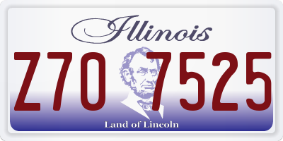 IL license plate Z707525