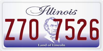 IL license plate Z707526