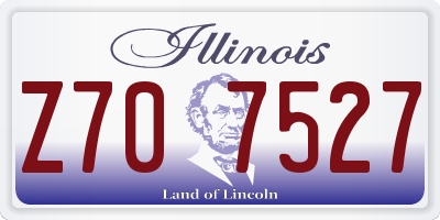 IL license plate Z707527