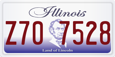 IL license plate Z707528