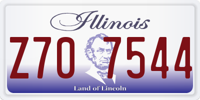 IL license plate Z707544
