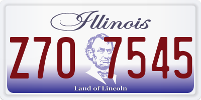 IL license plate Z707545