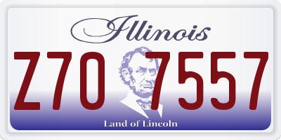 IL license plate Z707557