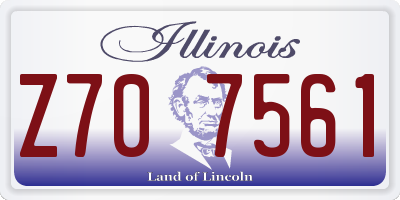 IL license plate Z707561