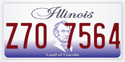 IL license plate Z707564