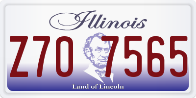 IL license plate Z707565