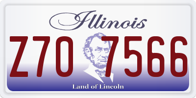 IL license plate Z707566