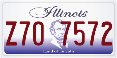 IL license plate Z707572