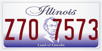 IL license plate Z707573