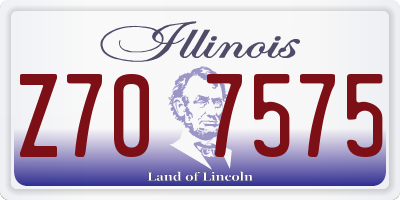 IL license plate Z707575