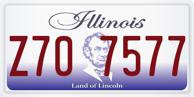 IL license plate Z707577
