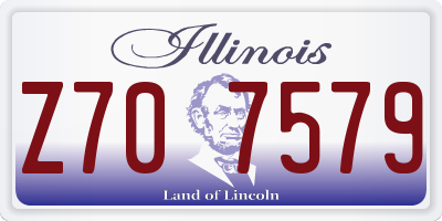 IL license plate Z707579