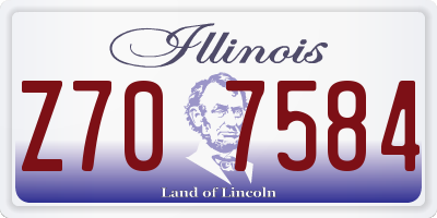 IL license plate Z707584