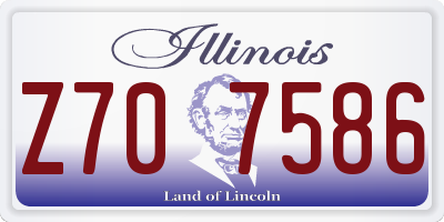 IL license plate Z707586