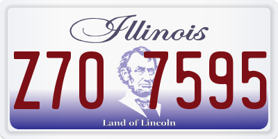 IL license plate Z707595