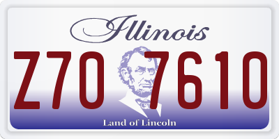 IL license plate Z707610
