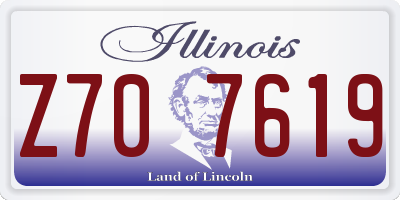 IL license plate Z707619