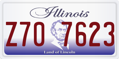 IL license plate Z707623