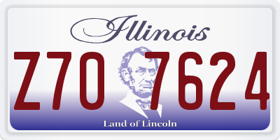 IL license plate Z707624