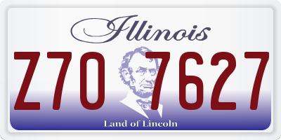 IL license plate Z707627