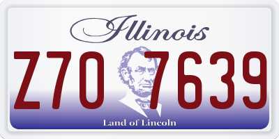 IL license plate Z707639