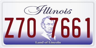 IL license plate Z707661