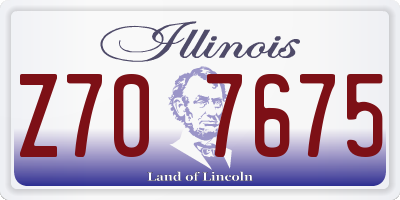 IL license plate Z707675