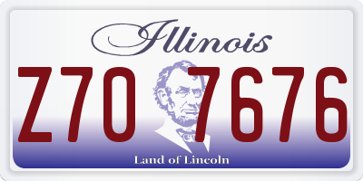IL license plate Z707676