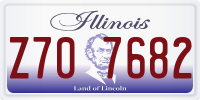 IL license plate Z707682