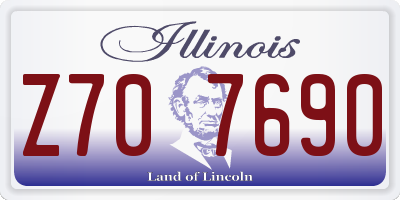 IL license plate Z707690
