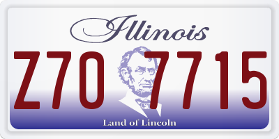 IL license plate Z707715