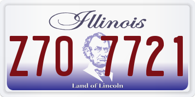 IL license plate Z707721