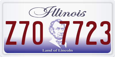 IL license plate Z707723