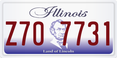 IL license plate Z707731