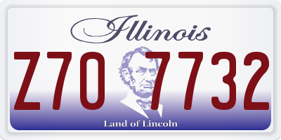 IL license plate Z707732